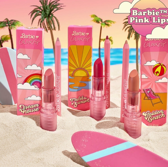 3PC🌼Lip Set Need🌼BNIB LE ColourPop x Mattel Malibu Barbie 3PC Lip Duo Sets!